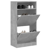 Vidaxl Shoe Cabinet 60x34x116 cm Forarbejdet træ Betongrijs