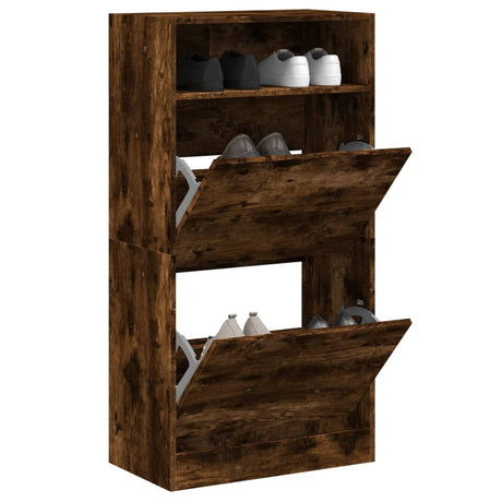 Vidaxx Schuhschrank 60x34x116 cm verarbeitetes Holz, geräucherte Eiche