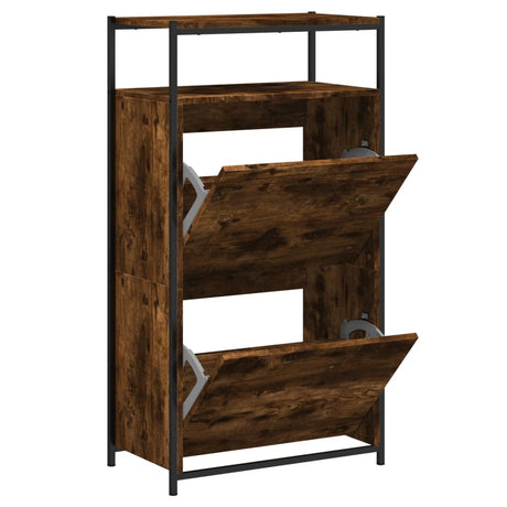 Vidaxx Schuhschrank 60x34x112 cm verarbeitetes Holz, geräucherte Eiche