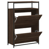 VidaXL shoe cabinet 75x34x112 cm Cut wood brown oak color