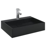 Vidaxx Waschbecken 50x38x11 cm Mineralgussmarmor mattschwarz