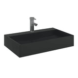 VidaXL Waschbecken 60x38x11 cm, Mineralgussmarmor mattschwarz