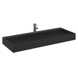 Vidaxl Washbasin 120x46x11 CM Cast Mineral Marble Matte Black