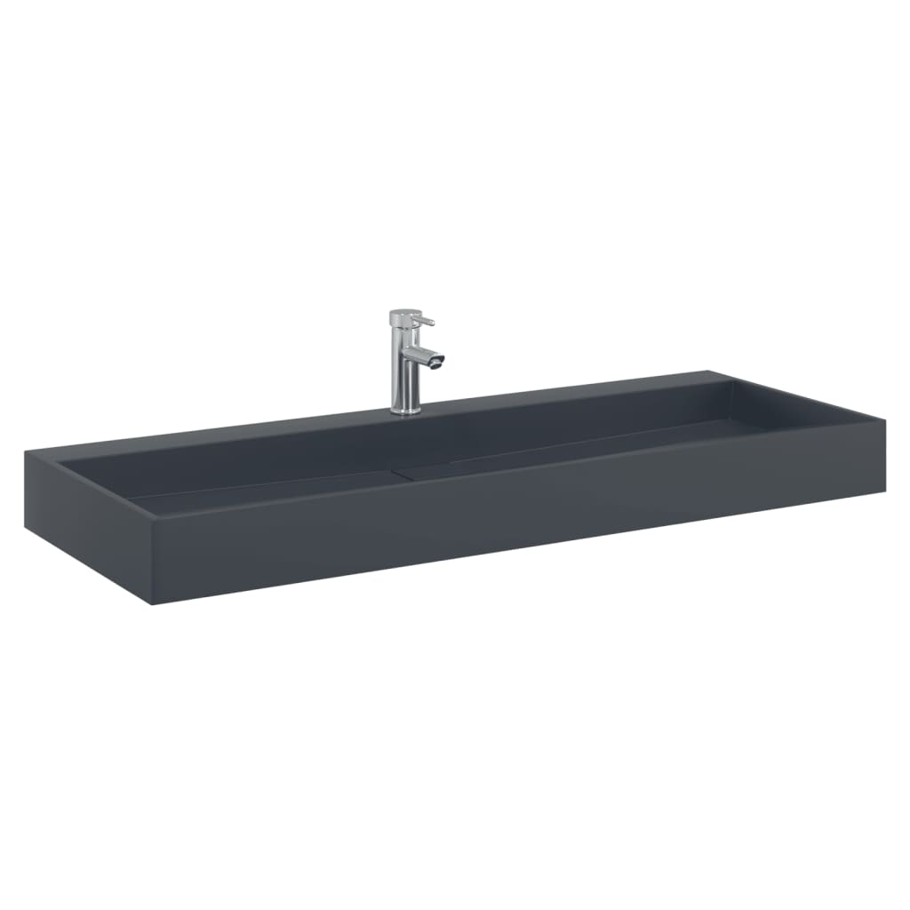 Vidaxl Washbasin 120x46x11 cm Mineral støbt marmor Cast Anthracite