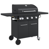 Vidaxl -Gasgrill mit 5 Brennern Pulver -bewegtem Stahl schwarz