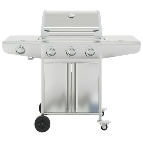 Vidaxl Gasgrill mit 4 Brennern aus Edelstahl silberfarben