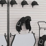 VidaXL Saddle rack wall -mounted iron Black