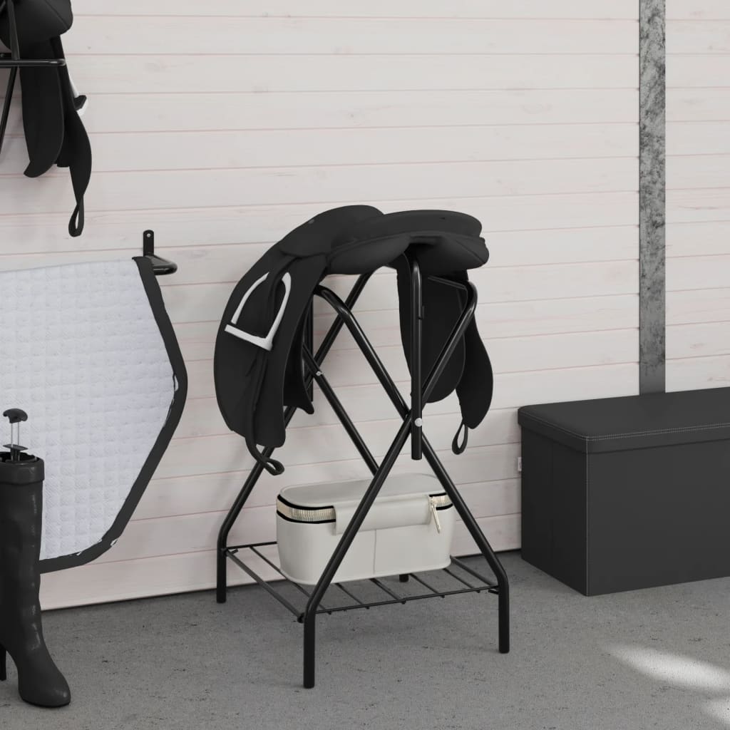 VidaXL saddle rack Collapsible detached iron black