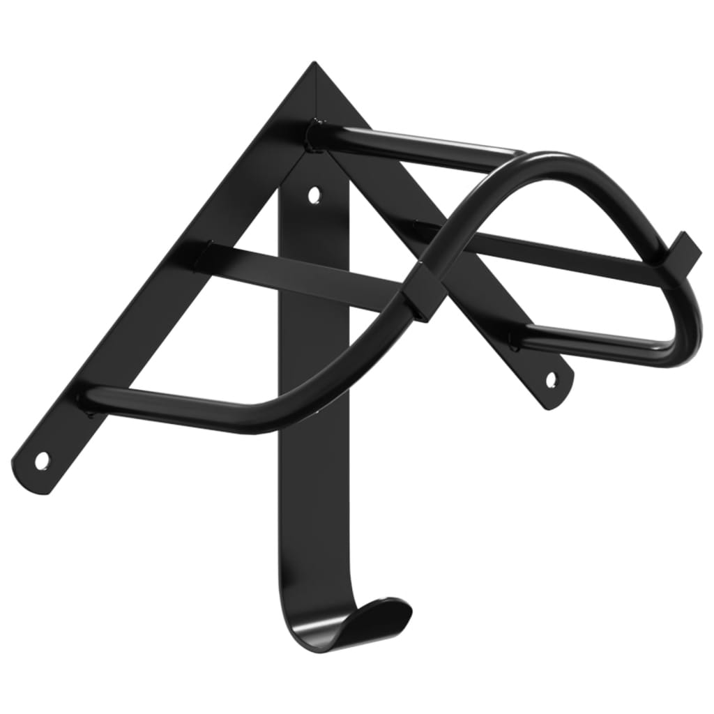 Vidaxl Bridle Holder Wall -Montert jern svart