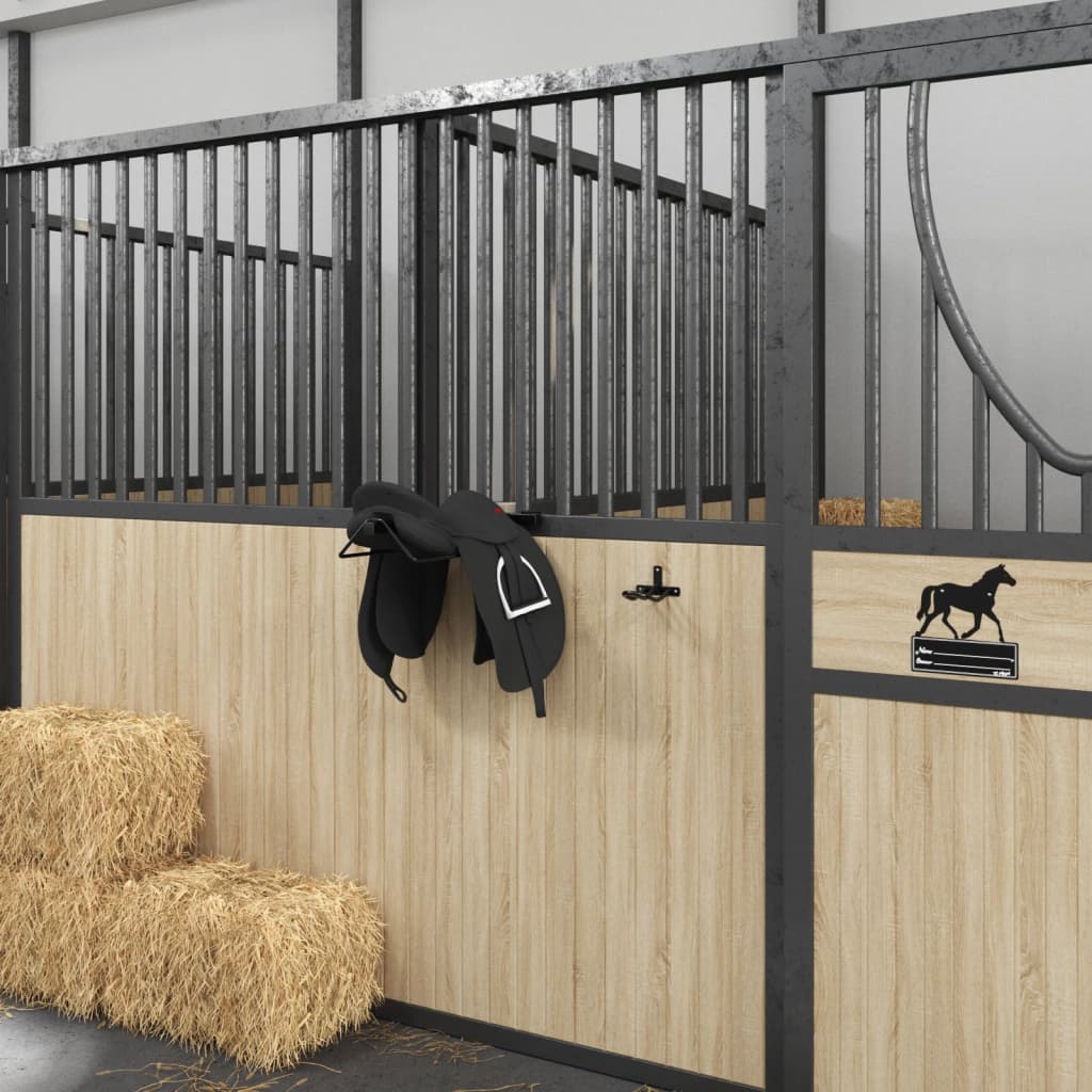 Vidaxl Bridle Holder Mur-MountEd Fir Black