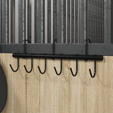 Vidaxl Bridle Holder med 9 Pivot Hooks Steel Black