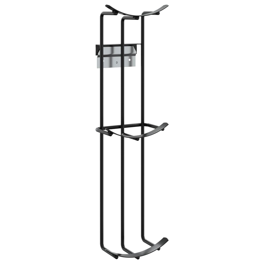 VidaXL Hindernishalter 2 Stk. Stahl schwarz