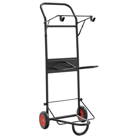 VidaXL Sattelwagen klappbarer Stahl schwarz