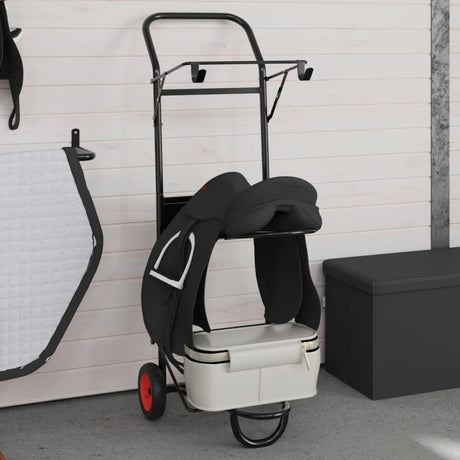 VidaXL Sattelwagen klappbarer Stahl schwarz