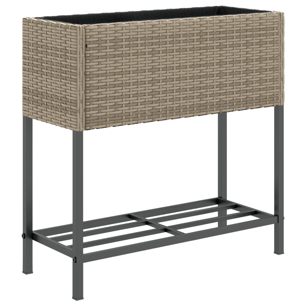 Vidaxl Plannet mit Poly Rattan Grey Regal