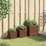 Vidaxl Fiorsters 3 St Poly Rattan Brown