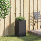 Boîte de planification Vidaxl 30x30x60 cm Poly Rattan Black