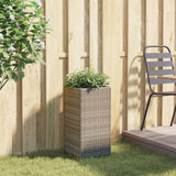 Vidaxl Planungskëscht 30x30x60 cm Poly Rattan Grey