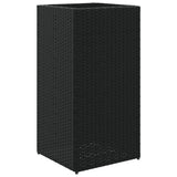 Vidaxx Pflanzgefäß 40x40x80 cm Polyrattan schwarz