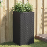 Vidaxx Pflanzgefäß 40x40x80 cm Polyrattan schwarz