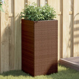 Casella di pianificazione Vidaxl 40x40x80 cm Poly Rattan Brown