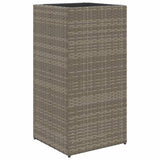 Casella di pianificazione Vidaxl 40x40x80 cm poli rattan grigio