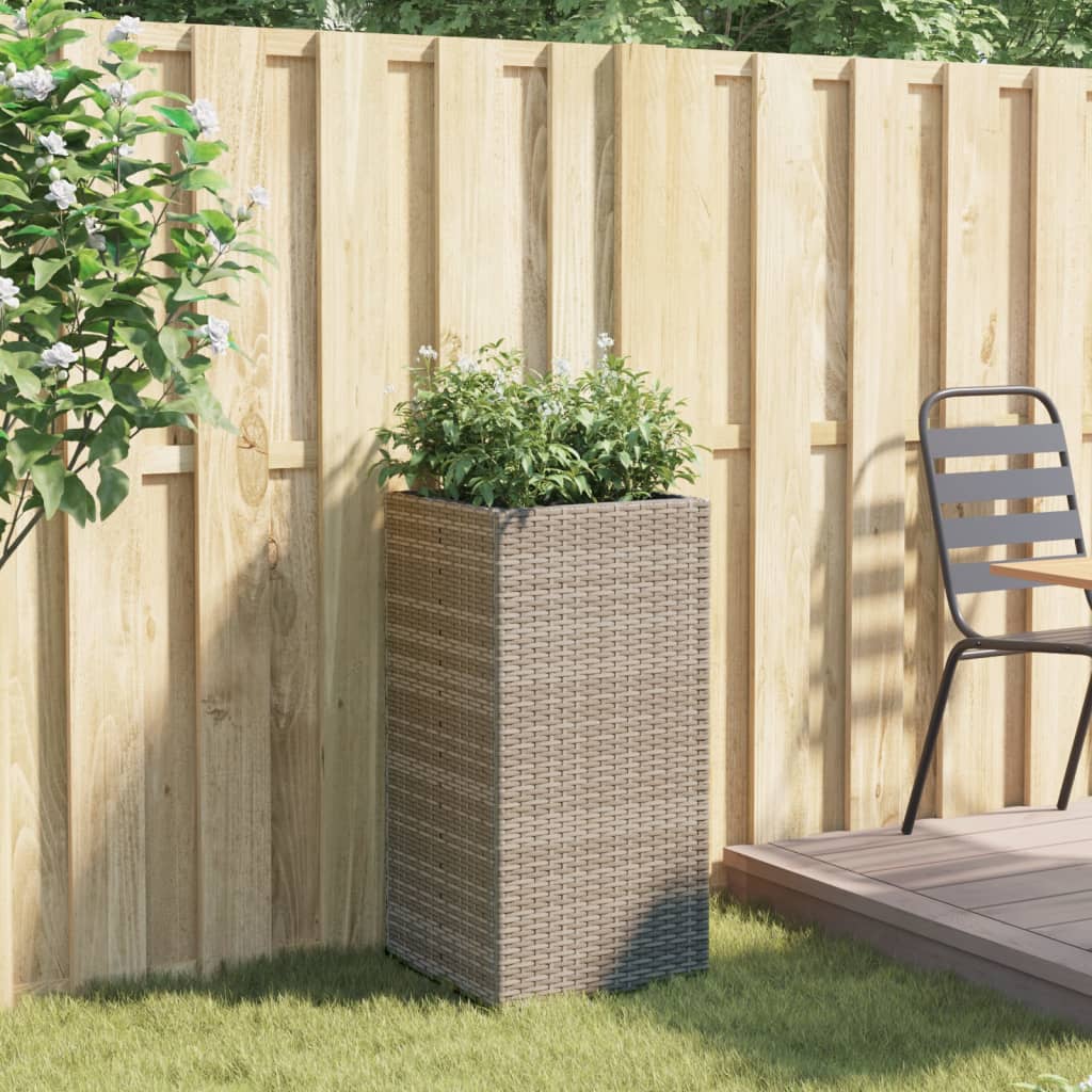 VIDAXL -Planungsbox 40x40x80 cm Poly Rattan Grau