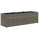 VidaXL Pflanzgefäß mit 3 Töpfen 105x30x32 cm Polyrattan grau