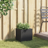 Vidaxx Pflanzgefäß 36x30x32 cm Polyrattan schwarz