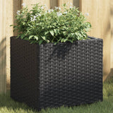 Vidaxx Pflanzgefäß 36x30x32 cm Polyrattan schwarz