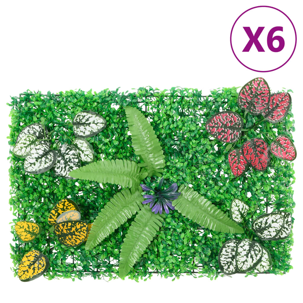 Vidaxl cerca con plantas artificiales 6 st 40x60 cm verde