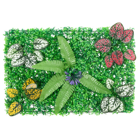 Vidaxxl Zaun mit Kunstpflanzen 6 Stück 40x60 cm grün