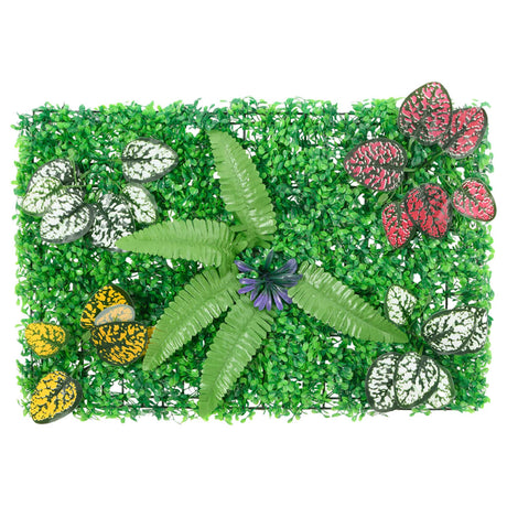 VidaXL Zaun mit künstlichen Pflanzen 24 Stück 40x60 cm grün