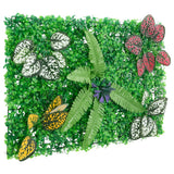 VidaXL Zaun mit künstlichen Pflanzen 24 Stück 40x60 cm grün