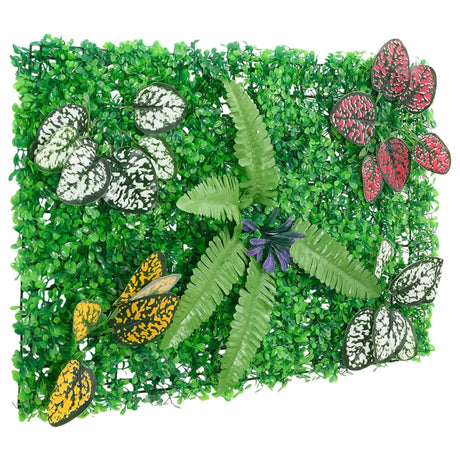 VidaXL Zaun mit künstlichen Pflanzen 24 Stück 40x60 cm grün