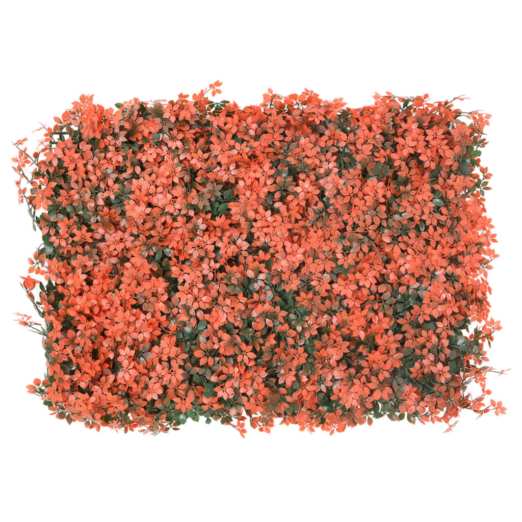Vidaxxl Zaun mit künstlichem Ahornblatt 6 Stück 40x60 cm hellrot
