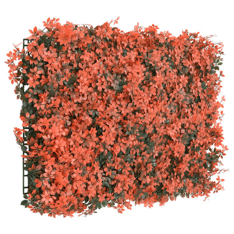 Vidaxxl Zaun mit künstlichem Ahornblatt 6 Stück 40x60 cm hellrot