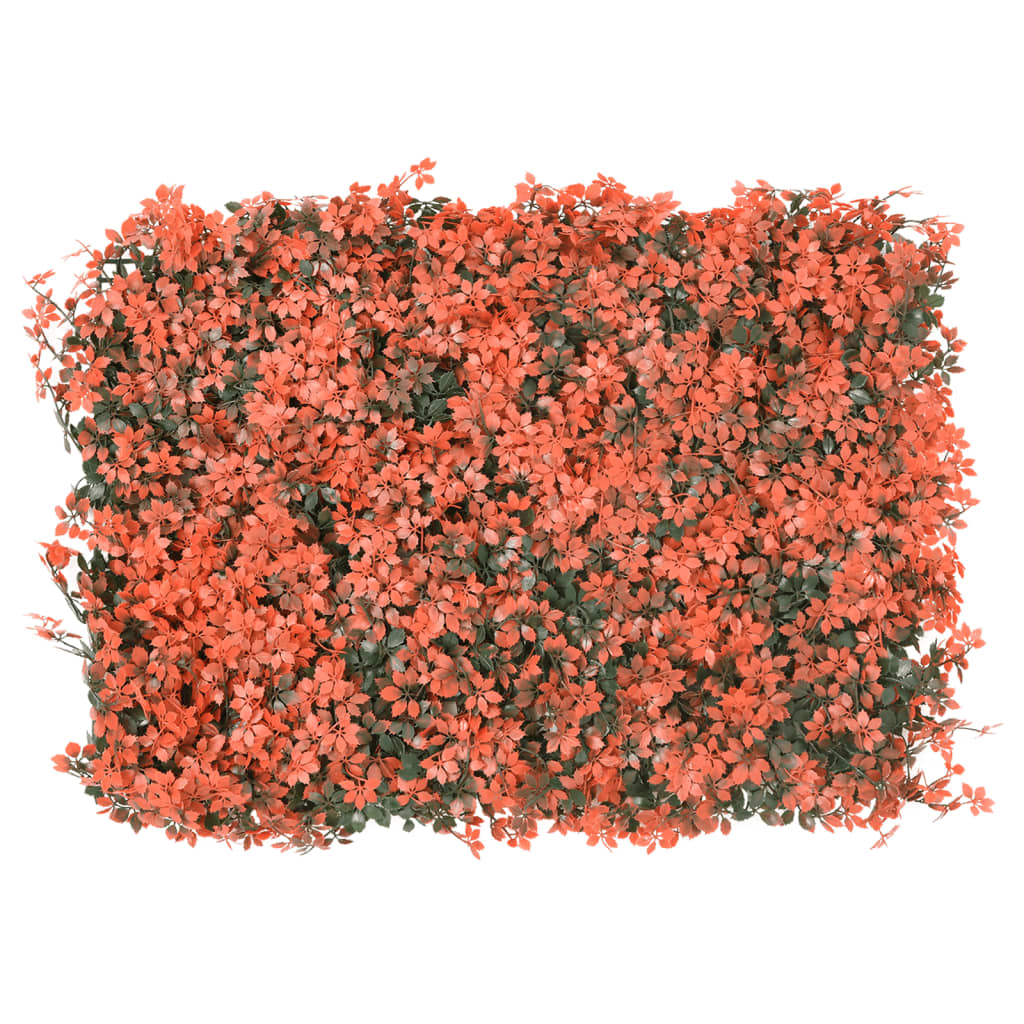 Vidaxxl Zaun mit künstlichem Ahornblatt 24 Stück 40x60 cm hellrot