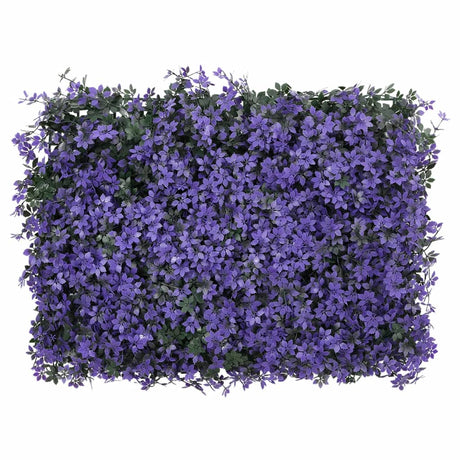 Vidaxxl Zaun mit künstlichen Blättern 24 Stück 40x60 cm lila