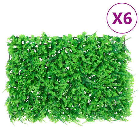 Vidaxxl-Zaun mit künstlichem Farnblatt 6 Stück 40x60 cm grün