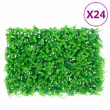 Vidaxxl-Zaun mit künstlichem Farnblatt 24 Stück 40x60 cm grün