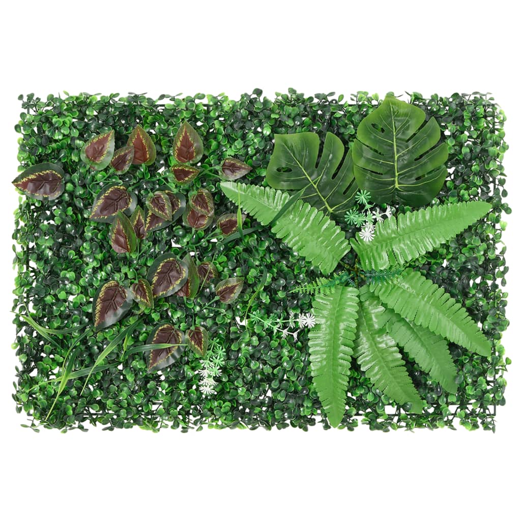 Vidaxxl Zaun mit Kunstpflanzen 6 Stück 40x60 cm grün
