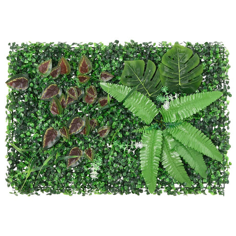 Vidaxxl Zaun mit Kunstpflanzen 6 Stück 40x60 cm grün