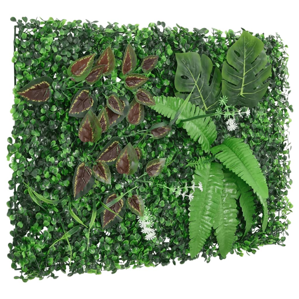 VidaXL Zaun mit künstlichen Pflanzen 24 Stück 40x60 cm grün