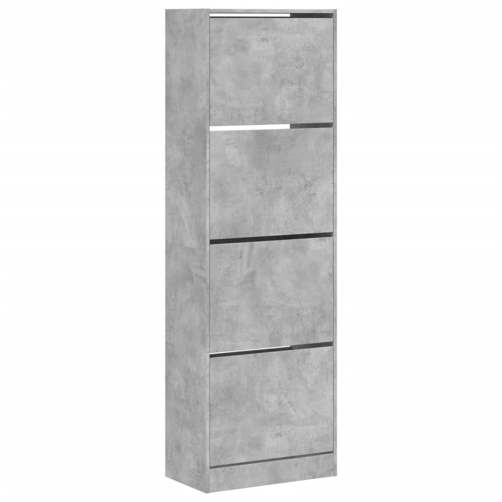 Gabinete de zapatos Vidaxl con 4 cajones plegables 60x34x187.5 cm Precio de concreto