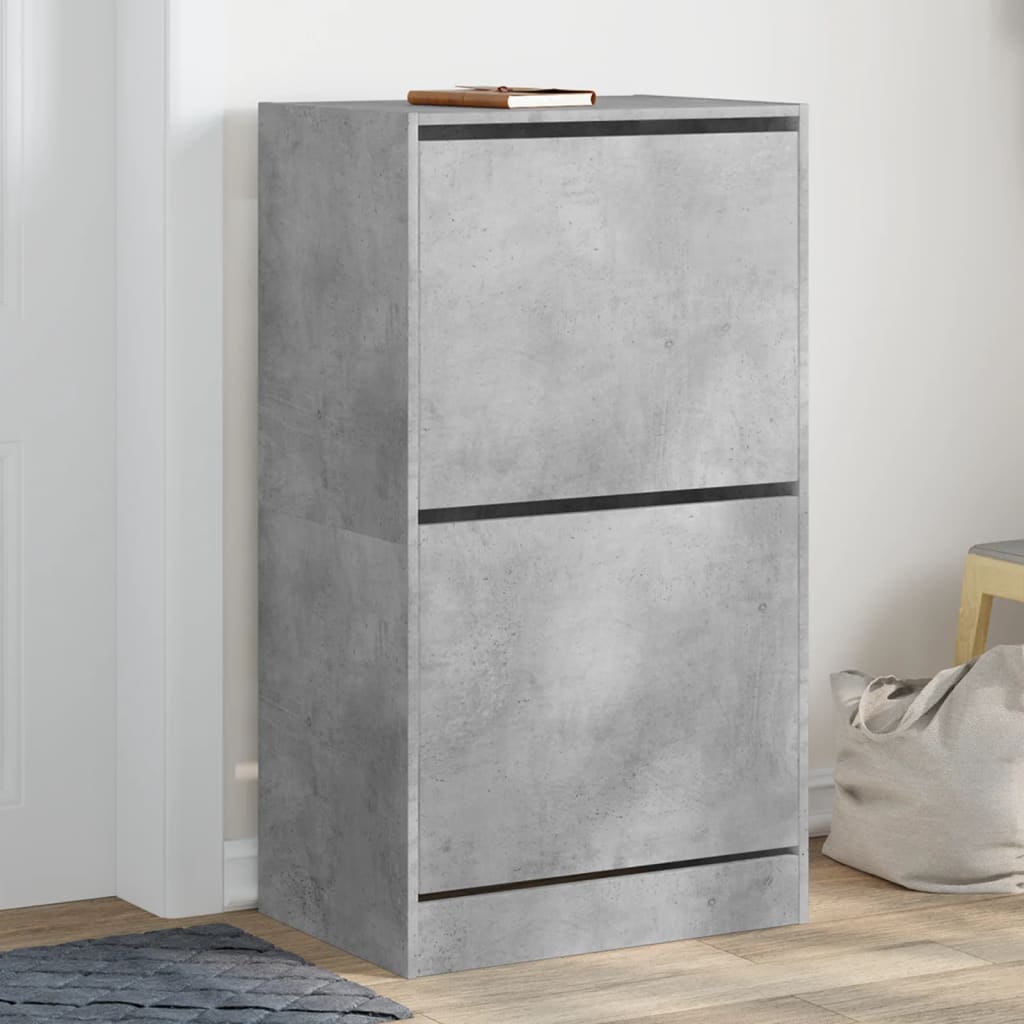 VidaXL shoe cabinet with 2 folding drawers 60x42x108 cm concrete price