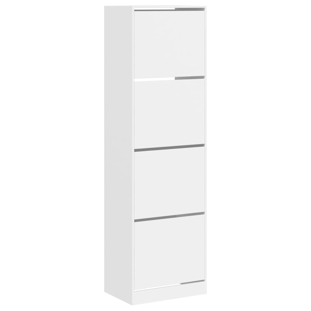 VidaXL shoe cabinet with 4 folding drawers 60x42x204 cm white