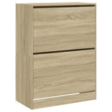 Vidaxl Shoe Cabinet med 2 foldede skuffer 80x42x108 cm sonoma eg farvet