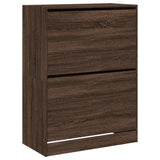 VidaXL shoe cabinet with 2 folding drawers 80x42x108 cm brown oak color