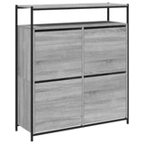 Armoire à chaussures Vidaxl avec 4 tiroirs pliants 100x34x112 cm chêne sonoma gris